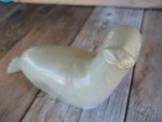 Vintage Hand-Carved Soapstone Inuit Seal Figurine