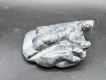 Signed Vintage Inuit Soapstone Figurine - Igloo