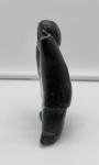 Hand Carved Inuit Soapstone Leaning Man Statue