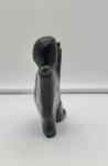 Hand Carved Inuit Soapstone Leaning Man Statue