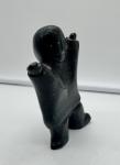 Hand Carved Inuit Soapstone Leaning Man Statue