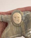 Chupak Juneau Soapstone Eskimo Hunter Carving