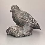 Inuit Gray Stone Bird Sculpture from Alberta