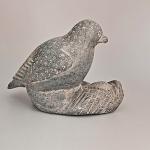 Inuit Gray Stone Bird Sculpture from Alberta