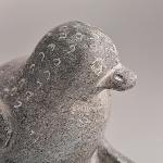 Inuit Gray Stone Bird Sculpture from Alberta