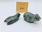 Soapstone Inuit Animal Figures - Bear & Seal