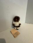 Inuit Wood Carved Doll with Real Fur