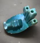 Green Jadeite Cactus Donkey Vase Sculpture