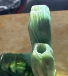 Green Jadeite Cactus Donkey Vase Sculpture