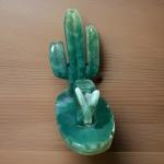 Green Jadeite Cactus Donkey Vase Sculpture