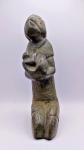 Inuit Mother and Baby Soapstone Sculpture