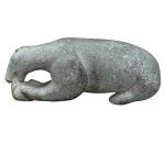 Inuit Carved Gray Soapstone Polar Bear Sculpture