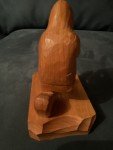 Inuit Seal Hunter Wood Carving Figurine