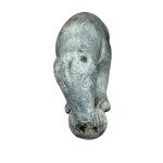 Inuit Carved Gray Soapstone Polar Bear Sculpture