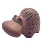 Hand Carved Hippo Sculpture - Inuit Folk Art