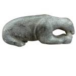 Inuit Carved Gray Soapstone Polar Bear Sculpture
