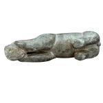 Inuit Carved Gray Soapstone Polar Bear Sculpture