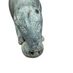 Inuit Carved Gray Soapstone Polar Bear Sculpture