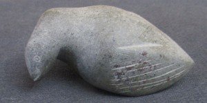 Inuit Soapstone Bird Sculpture - 4" x 3