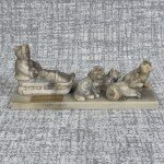 Glenys Peach Inuit Dog Sled Team Carving