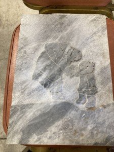 David R. Signed 14"x10" Inuit Marble Sculpture