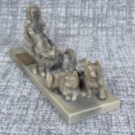 Glenys Peach Inuit Dog Sled Team Carving