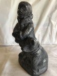 Original Inuit Wolf Sculpture with Dog, 5.5”