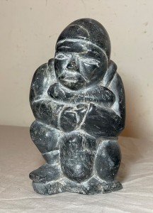 Antique Ada Eyetoaq Soapstone Inuit Art Sculpture