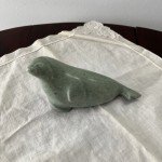 Signed Vintage Inuit Soapstone Seal Carving