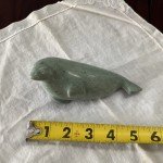 Signed Vintage Inuit Soapstone Seal Carving