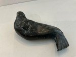 Inuit Soapstone Seal Carving - 8 Inches Long