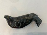 Inuit Soapstone Seal Carving - 8 Inches Long