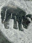 Raffaele Rotondo Inuit Dog Marble Relief Sculpture