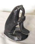 Signed ILA Inuit Stone Seal Carving 1990
