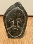 Inuit Male Head Stone Carving, Signed & Dated