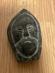 Inuit Male Head Stone Carving, Signed & Dated