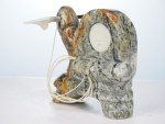 Inuit Hunter Stone Carving with Harpoon