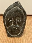 Inuit Male Head Stone Carving, Signed & Dated