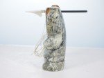 Inuit Hunter Stone Carving with Harpoon