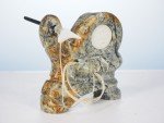 Inuit Hunter Stone Carving with Harpoon