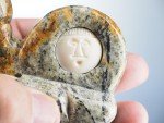 Inuit Hunter Stone Carving with Harpoon