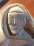 Rare Vintage Inuit Stone Carving in Light Grey