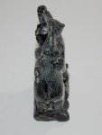 Inuit Soapstone Hunter with Bear Sculpture