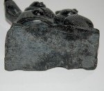 Inuit Soapstone Hunter with Bear Sculpture