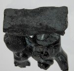 Inuit Soapstone Hunter with Bear Sculpture