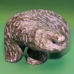 Inuit Soapstone Polar Bear Walking Carving