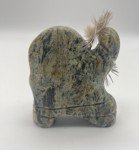 Inuit Marble Lady Carving with Feather Detail