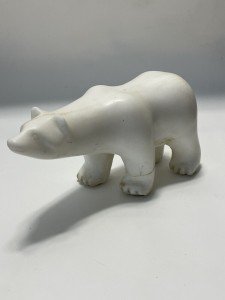 Vintage 1960s Inuit Marble Polar Bear Sculpture