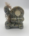 Inuit Marble Lady Carving with Feather Detail