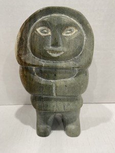 Vintage Inuit Soapstone Carving of Eskimo Man